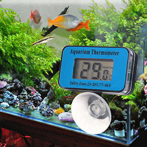 Aquarium Thermometer Waterproof Fish Tank Water Submersible LCD - Picture 1 of 3