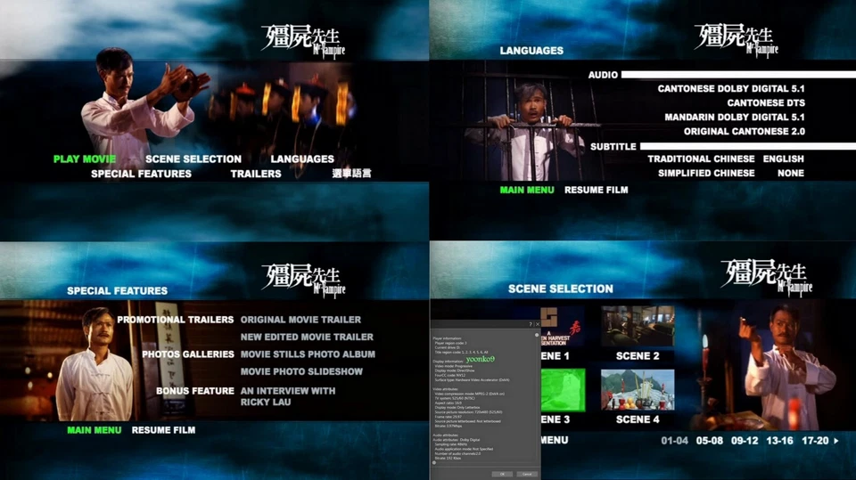 Mr Vampire ( 1 , 2 , 3 , 4 ) Movie English Sub_ DVD Region 3 _ Lam Ching Ying - Image 2 of 4