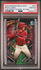 2024 Bowman Mega Box Chrome Prospect Druw Jones Pink Mojo Refractor /199 PSA 10