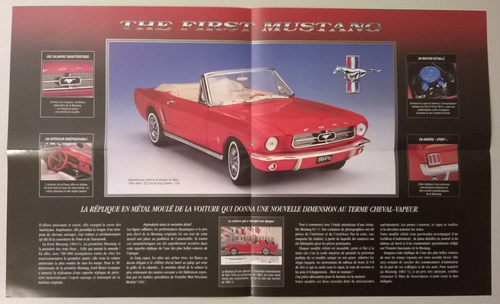 Ford Mustang (1964) : Brochure publicitaire FRANKLIN MINT (en français) - Imagen 3 de 4