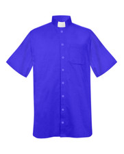 Short Sleeve Clergy Shirt with Tab Collar