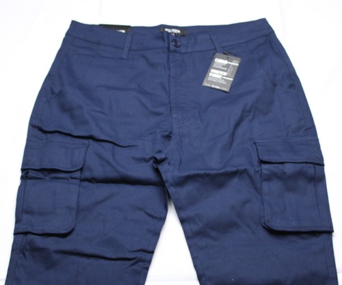 Blu Rock Herren Flex Stretch robuste Baumwolle Cargo Hose AC2 Navy Gr. 34 Neu mit Etikett - Bild 2 von 4