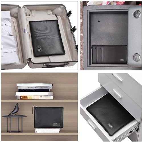 1832℉ Fire Proof money Bag 9x7 in. Fireproof Document Pouch Waterproof Safe Cash - Picture 5 of 5