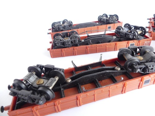 727 / 7270 HORNBY FRANCE HO / 6 FLACHWAGEN MIT DREHGESTELLEN ZUM RESTAURIEREN ODER FÜR TEILE - Bild 7 von 8
