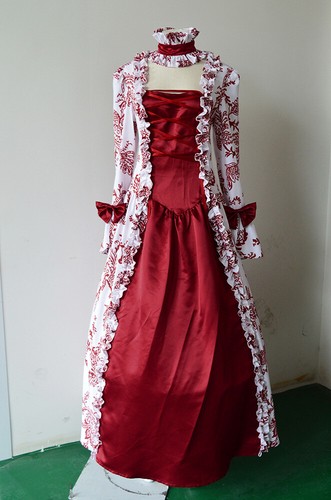 Women Vintage Medieval Victorian Dress Renaissance Ball Gowns Dresses Costume - Picture 7 of 9