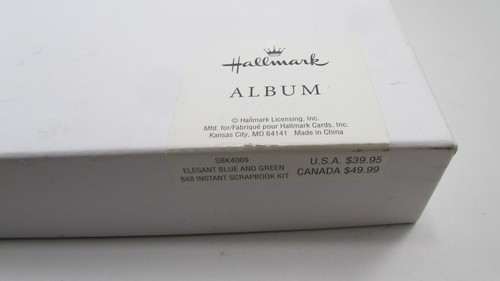 NEW Vintage Hallmark ELEGANT Album SBK4069 Blue & Green 8x8 Kit Just Add Photos - Picture 2 of 12