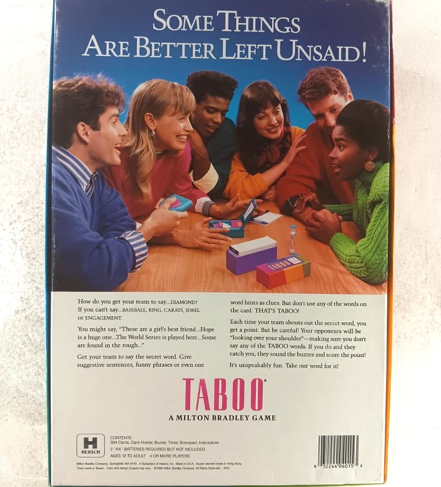 Taboo The Game of Unspeakable Fun circa 1989 A Milton Bradley Game - Image 2 of 3