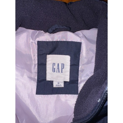 Chaleco acolchado GAP para mujer sin mangas cremallera completa cuello falso exterior azul marino - mediano - Imagen 2 de 3