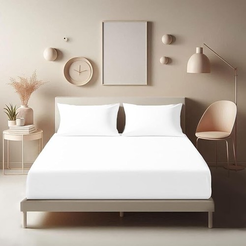 Extra Deep 40CM Fitted Sheet Full Bed Sheets Single Double King Super King Size - Picture 10 of 33