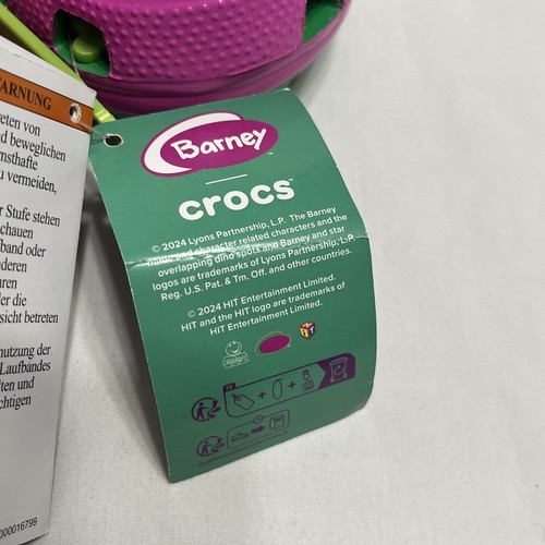 Crocs Kids' Size J4 Barney Classic Clog Limited Edition Big Kids New With Tags - Picture 9 of 9