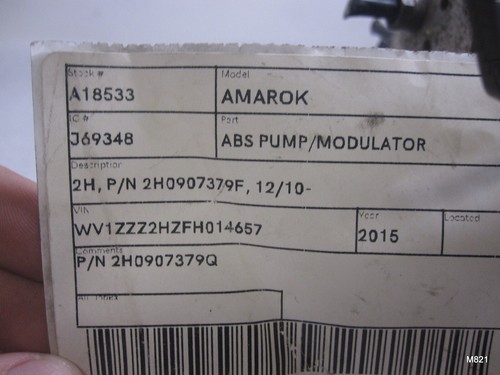 (TC) 2015 AMAROK ABS BOMBA/MODULADOR 2H0614517J 2H0907379Q A185332H0907379F - Imagen 6 de 6