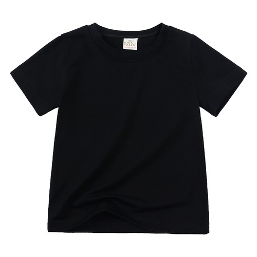 Toddler Kids Girls Boys Tops Solid Short Sleeve Summer Sports T-shirt Tops Shirt - Picture 6 of 32