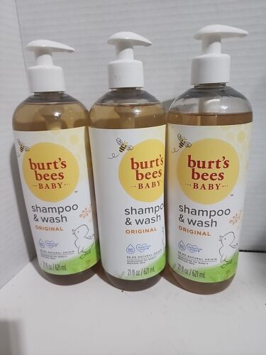 Menge 3 Burt's Bee Baby Shampoo & Waschen Original je 21 Unzen. Kinderarzt getestet