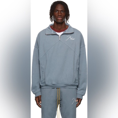 Sudadera Suéter Mediana con Logotipo RHUDE Bordado Cuarto Cremallera $645 - Imagen 2 de 12