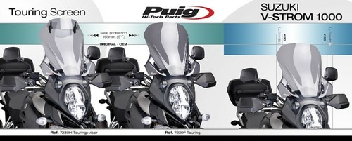 Bulle Touring pour Suzuki V-Strom 1000 / XT 14-19 fumé clair Puig - Photo 2/2