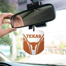 Texas Longhorns Air Freshener Fresh Scent 2 Pack Car Truck NEW! 3x3 Inches