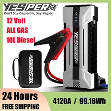YESPER Battery Jump Starter 4120A Peak Portable Car Booster 12V Battery Charger
