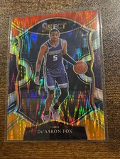 2020-21 Select De'Aaron Fox Red White Orange Concourse Level Prizm NM!