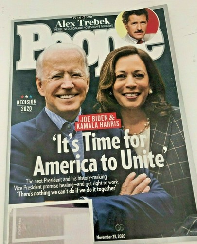 PEOPLE Magazine JOE BIDEN Kamala Harris ALEX TREBEK Decision 2020 Nov 23 2020 - Picture 1 of 3