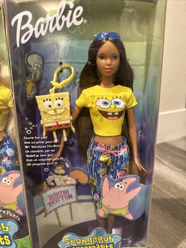 New 2002 Barbie Loves SpongeBob Squarepants Doll African American AA Black Hair - Picture 2 of 9