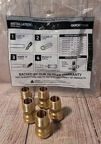 QUICK FITTING 1/2” x 1/2” MNPT Male Adapter | Push-to-Connect Plumbing Fittin... - Picture 2 of 4