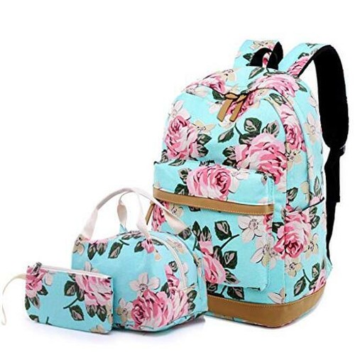 Floral Backpack Set, Canvas Flower 