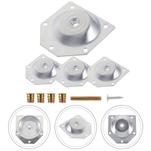 4 Pcs Nut Set Chair Leg Mounting Attachment Furniture Plate Angled - Picture 11 of 12