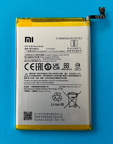 BATTERIE ORIGINE OEM XIAOMI BN56 REDMI 9A 9AT 9i 5000mAh 3,87V GENUINE BATTERY - Photo 2 sur 10
