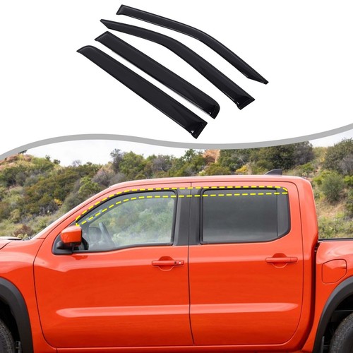 Car Rain Guards Vent Visors Shade Cover for 2022-2025 Nissan Frontier Crew Cab - Picture 17 of 20