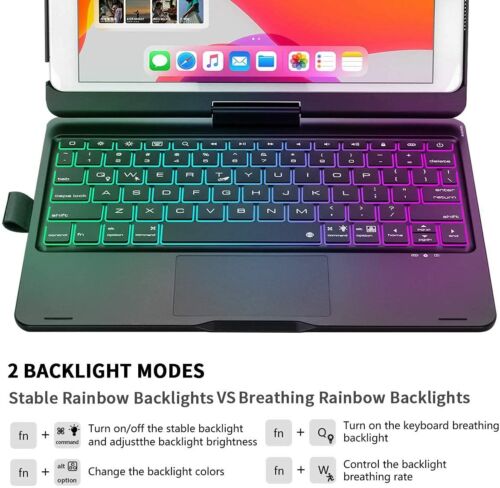 Für iPad 7/8/9. Air 4/5. 10,9" Pro 11" Smart Case Hülle mit Touchpad Tastatur - Bild 63 von 82