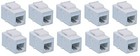 RiteAV RJ11-12 Telefon weiß Keystone Klinke Kupplung Buchse-Buchse (10er Pack)