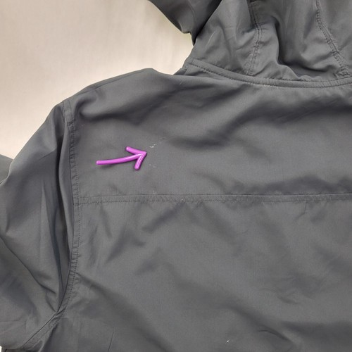STARTER Woven Hoody Jacket Water Repellent Full Zip 2-Tone Gray Men's Sz XL Flaw - Picture 12 of 12