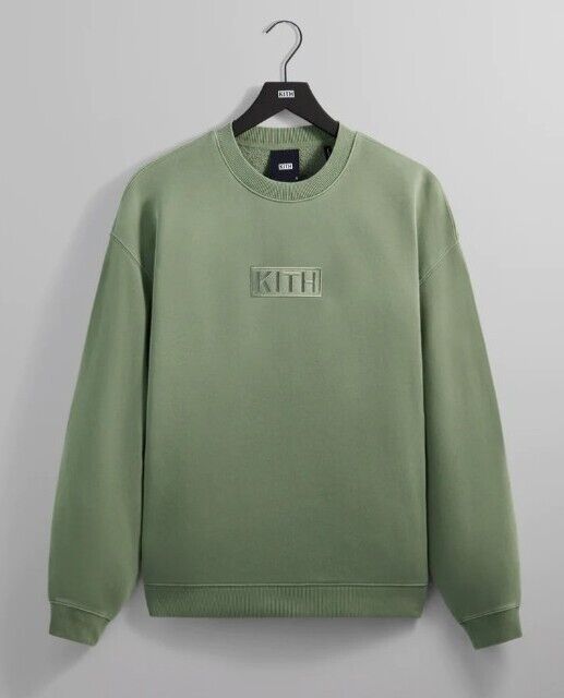 Kith Box Logo Crewneck Sweatshirt Green House Size XXL 2XL Kith Box Logo Crewneck Sweatshirt Green House Size XXL 2XL