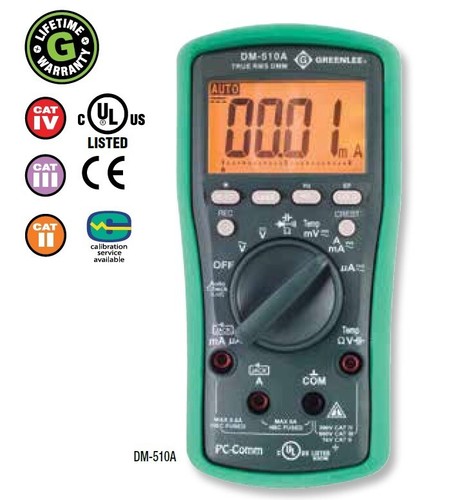 Greenlee DM-510A Professional Plant Digital Multimeter - Picture 1 of 4