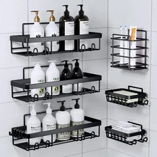 5 Pack/Set Shower Caddy Adhesive Shower Organizer for Bathroom Storage & Kitchen