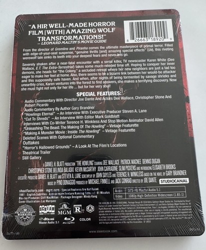 THE HOWLING - Collector's Limited Edition Steelbook Blu Ray BRAND NEW SEALED - Picture 2 of 2