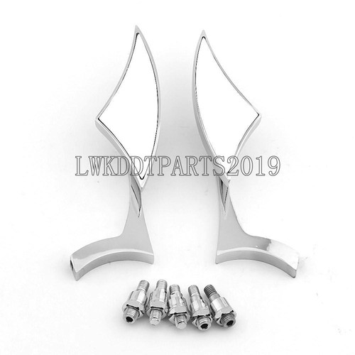 Chrome Motorcycle Rearview Mirrors For Kawasaki Vulcan 900 VN900 Classic Custom - Foto 2 di 6