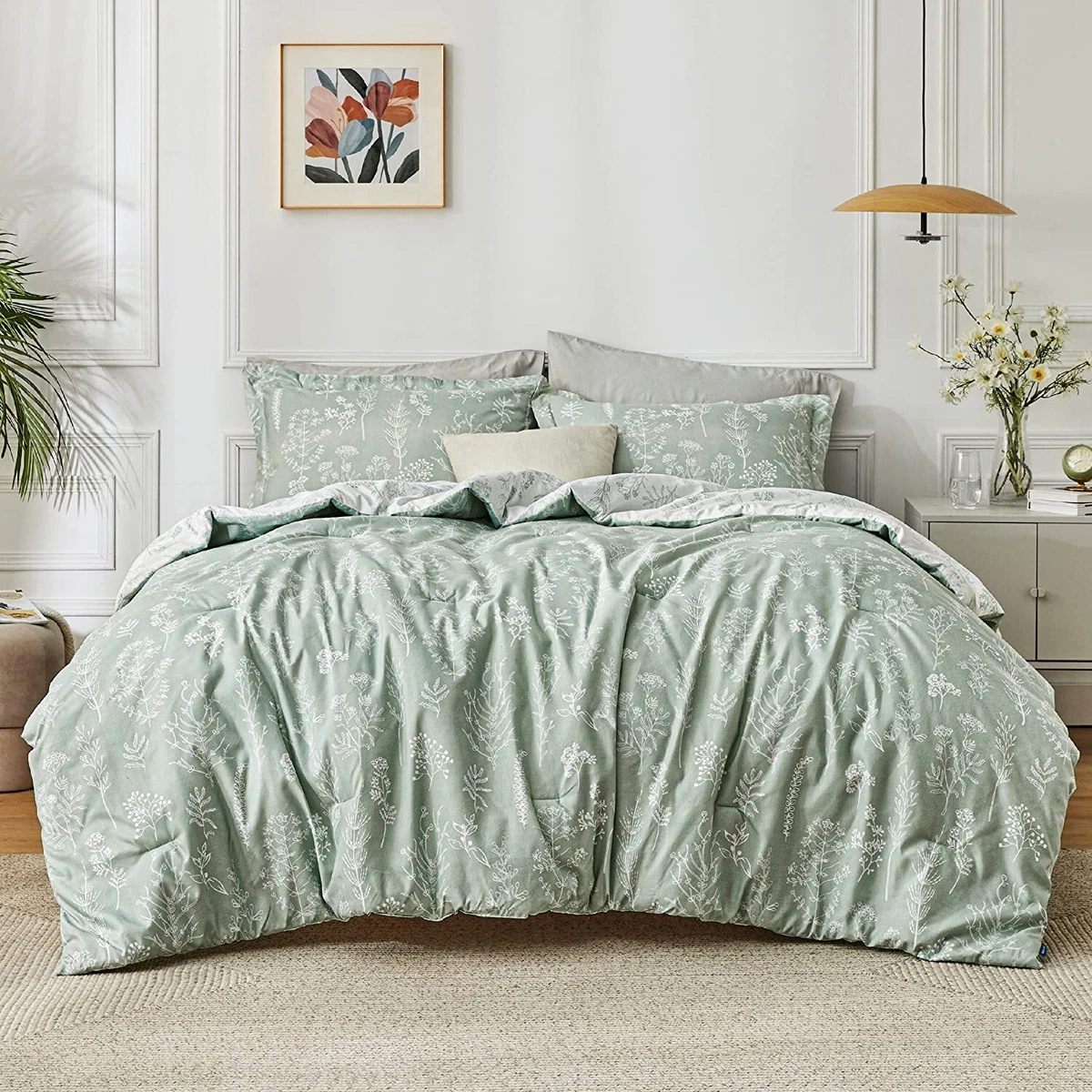 Bedsure Twin Bed Comforter Set - Sage Green Comforter Set