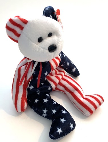 TY Beanie Baby Patriotic SPANGLE & Teenie Beanie GLORY Original 1999 Plüsch Etikett - Bild 5 von 17