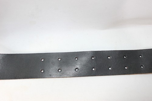 Cintura Uomo Pelle 32" Nera Vintage Lavoro Esercito Militare Tedesco - Foto 7 di 15