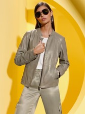 Mainpol Damen Leder-Blazer "schlamm" Gr. 44 UVP: 279€ -.1222