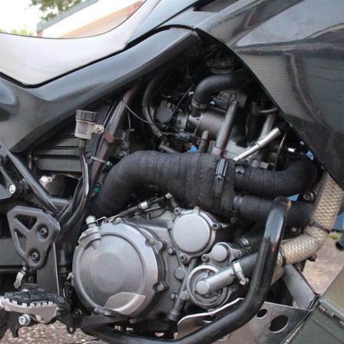 2" X 50FT Exhaust Wrap Manifold Header Fiberglass Heat Wrap Tape W/10 Ties Black - Picture 6 of 12