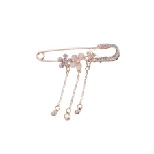 Vintage Rose Gold Safety Pin Brooch