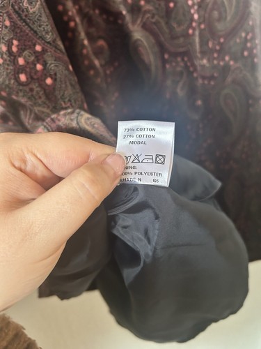 David Nieper Paisley Print Velvet Skirt UK 18 Purple/ Grey MIDI - Picture 9 of 10