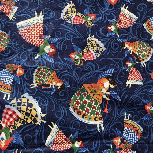 Jim Shore Angels Toss Country Heart Seasons 1 Yd x 44" Red Rooster Fabric 2003