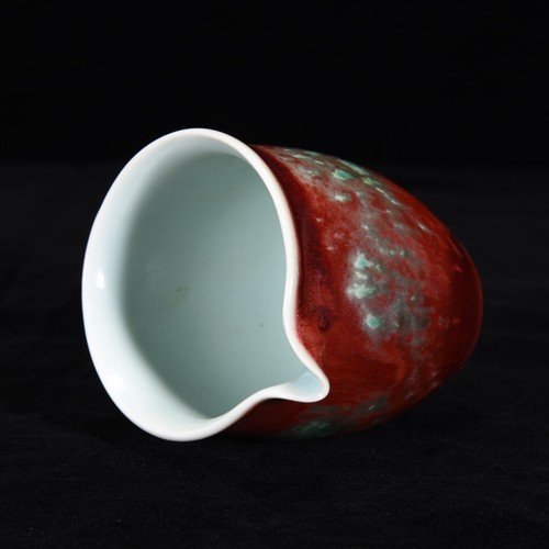3.5" china antique qing dynasty kangxi mark porcelain cowpea red glaze pot jar - Picture 8 of 9