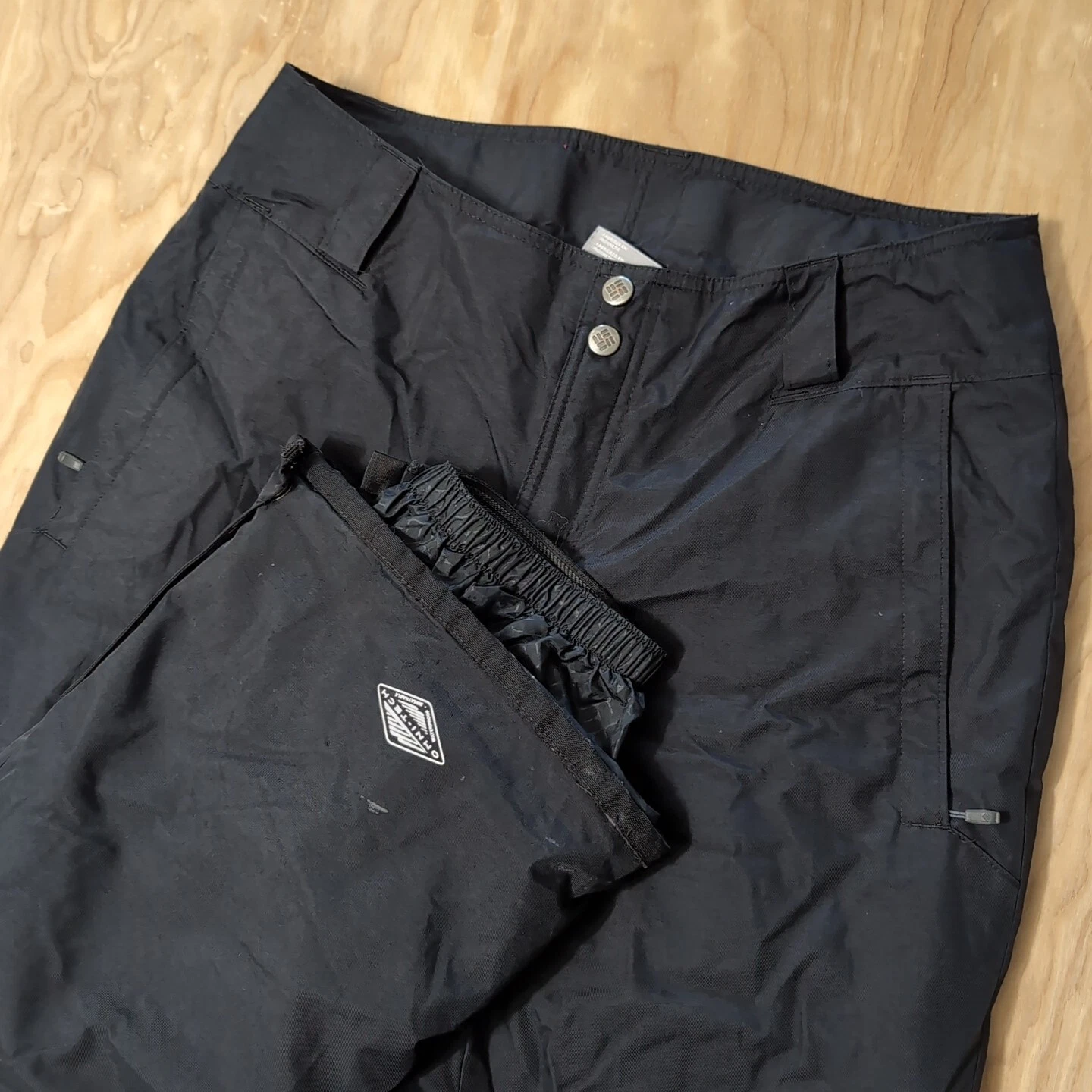 Columbia Ski Pants Womens Med 29"X31 Snowboarding Adjustable Black Lightweight