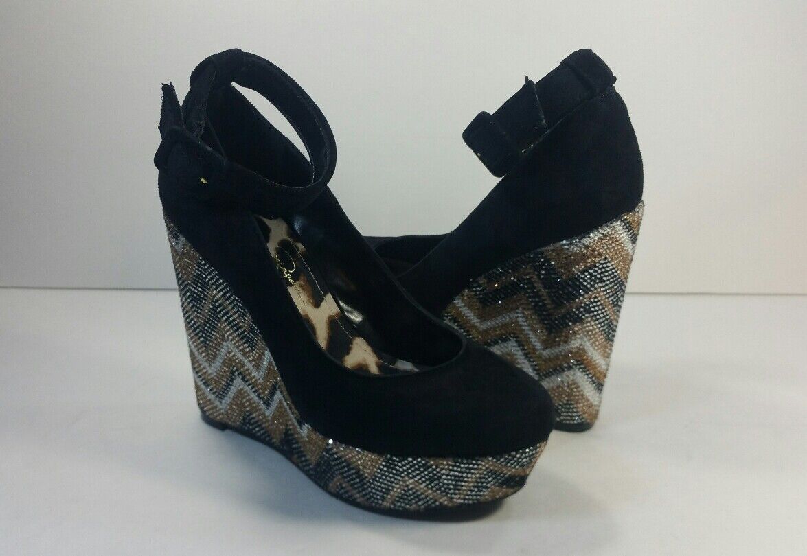 Jessica Simpson Negro Correa De Tobillo Bling Bling Plataforma Cuñas-tamaño 6B Jessica Jessica Jessica Simpson Negro Correa De Tobillo Bling Bling Plataforma Cuñas-tamaño 6B Las ventas en línea ahorran un 70%.