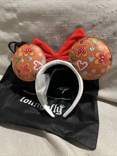 Loungefly Disney Christmas Gingerbread Minnie Mickey Loungefly Ears Headband - Picture 4 of 5