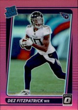 2021 Panini Donruss Rated Optic Holo Pink Preview Dez Fitzpatrick Rookie RC